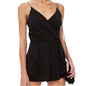 Topshop Black V-Neck Romper